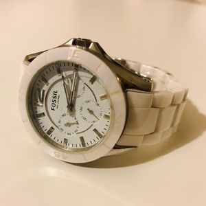 Fossil White Watch